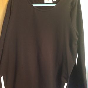 Black long sleeved tunic top